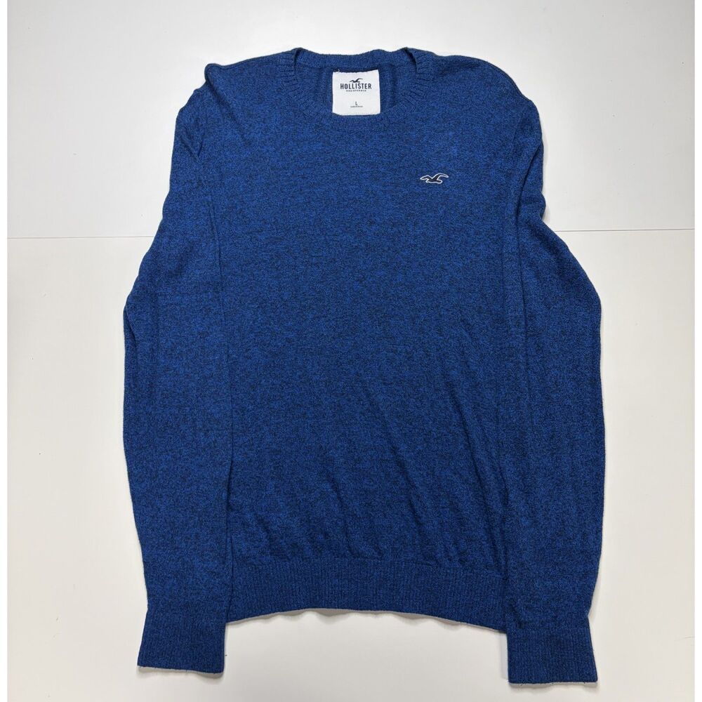 Hollister Blue Black Mix Knit Sweater Men's L